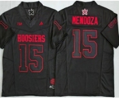 Men's Indiana Hoosiers #15 Fernando Mendoza Limited Black Fashion College Football Jersey
