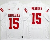 Men's Indiana Hoosiers #15 Fernando Mendoza Limited White Alternate College Football Jersey