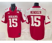 Men's Indiana Hoosiers #15 Fernando Mendoza Red Alternate F.U.S.E. 2026 Patch Stitched Football Jersey