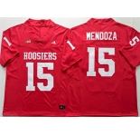 Men's Indiana Hoosiers #15 Fernando Mendoza Red Stitched Basketball Jersey