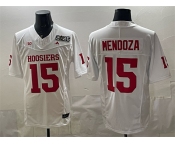 Men's Indiana Hoosiers #15 Fernando Mendoza White F.U.S.E. 2026 Patch Stitched Football Jersey