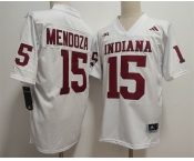 Men's Indiana Hoosiers #15 Fernando Mendoza White Stitched Basketball Jersey