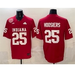 Men's Indiana Hoosiers #25 Hoosiers Red F.U.S.E. 2025 National Champions Patch Stitched Football Jersey