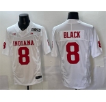 Men's Indiana Hoosiers #8 Kaelon Black White F.U.S.E. 2026 Patch Stitched Football Jersey