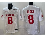 Men's Indiana Hoosiers #8 Kaelon Black White F.U.S.E. 2026 Patch Stitched Football Jersey