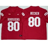 Men's Indiana Hoosiers #80 Charlie Becker Red F.U.S.E. Stitched Basketball Jerseys