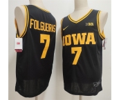 Men's Iowa Hawkeyes #7 Alvaro Folgueiras Black Stitched Jersey