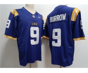Men's LSU Tigers #9 Joe Burreaux Purple 2023 Stitched Football Jersey