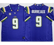 Men's LSU Tigers #9 Joe Burreaux Purple 2026 F.U.S.E. Stitched Jersey