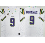 Men's LSU Tigers #9 Joe Burreaux White 2026 F.U.S.E. Stitched Jersey