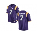 Men's LSU Tigers Tryann Mathieu #7 College Football Limited Jersey - Purple