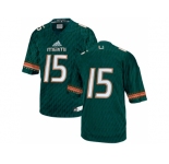 2016 Men's Miami Hurricanes #15 College Football Jerseys - Green