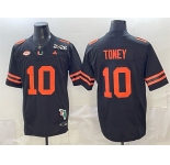 Men's Miami Hurricanes #10 Malachi Toney Black F.U.S.E. 2026 & Florida Patch Stitched Football Jersey