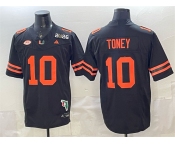 Men's Miami Hurricanes #10 Malachi Toney Black F.U.S.E. 2026 & Florida Patch Stitched Football Jersey
