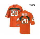 Youth Miami Hurricanes Ed Reed #20 College Football Jersey - Orange