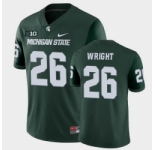 Men Michigan State Spartans #26 Brandon Wright College Football Green Game Jersey