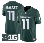 Men's Michigan State Spartans #11 ALESSIO MILIVOJEVIC 2026 Vapor Limited Green Jersey
