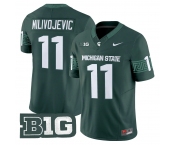 Men's Michigan State Spartans #11 ALESSIO MILIVOJEVIC 2026 Vapor Limited Green Jersey