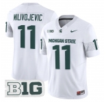 Men's Michigan State Spartans #11 ALESSIO MILIVOJEVIC 2026 Vapor Limited White Jersey