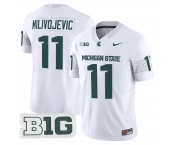 Men's Michigan State Spartans #11 ALESSIO MILIVOJEVIC 2026 Vapor Limited White Jersey