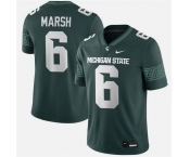 Men's Michigan State Spartans #6 Nick Marsh Green Vapor Limited Stitched Football Jersey