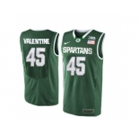 Michigan State Spartans Denzel Valentine #45 College Basketball Authentic Jersey - Green