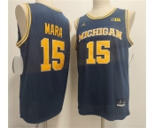 Men's Michigan Wolverines #15 Aday Mara Navy 2026 Vapor Limited Stitched Football Jersey