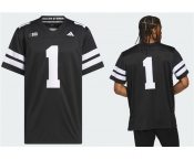 Men's Nebraska Cornhuskers #1 Black Stitched Football Jersey
