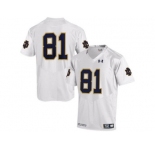 2015 Under Armour Mens' Norte Dame Fighting Irish #81 College Football Jersey - White