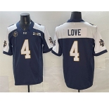 Men's Notre Dame Fighting Irish #4 Jeremiyah Love Navy Alternate F.U.S.E. 2025 CFP Final Patch Limited Stitched Football Jersey