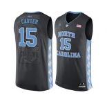2016 Men's North Carolina Tar Heels Vince Carter #15 College Basketball Jersey - Black