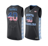 2016 US Flag Fashion 2016 Men's North Carolina Tar Heels Harrison Barnes #40 College Basketball Jersey - Black