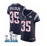 Men's Nike New England Patriots #35 Mike Gillislee Navy Blue Team Color Vapor Untouchable Elite Player Super Bowl LII NFL Jersey