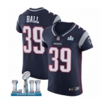 Men's Nike New England Patriots #39 Montee Ball Navy Blue Team Color Vapor Untouchable Elite Player Super Bowl LII NFL Jersey