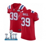 Men's Nike New England Patriots #39 Montee Ball Red Alternate Vapor Untouchable Elite Player Super Bowl LII NFL Jersey