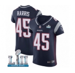 Men's Nike New England Patriots #45 David Harris Navy Blue Team Color Vapor Untouchable Elite Player Super Bowl LII NFL Jersey