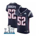Men's Nike New England Patriots #52 Elandon Roberts Navy Blue Team Color Vapor Untouchable Elite Player Super Bowl LII NFL Jersey