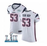 Men's Nike New England Patriots #53 Kyle Van Noy White Vapor Untouchable Elite Player Super Bowl LII NFL Jersey