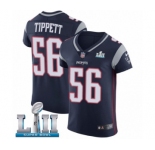 Men's Nike New England Patriots #56 Andre Tippett Navy Blue Team Color Vapor Untouchable Elite Player Super Bowl LII NFL Jersey