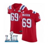 Men's Nike New England Patriots #69 Shaq Mason Red Alternate Vapor Untouchable Elite Player Super Bowl LII NFL Jersey