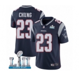 Men's Nike New England Patriots #23 Patrick Chung Navy Blue Team Color Vapor Untouchable Limited Player Super Bowl LII NFL Jersey