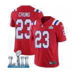 Men's Nike New England Patriots #23 Patrick Chung Red Alternate Vapor Untouchable Limited Player Super Bowl LII NFL Jersey