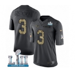 Men's Nike New England Patriots #3 Stephen Gostkowski Limited Black 2016 Salute to Service Super Bowl LII NFL Jersey