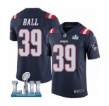 Men's Nike New England Patriots #39 Montee Ball Limited Navy Blue Rush Vapor Untouchable Super Bowl LII NFL Jersey