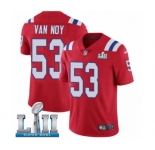 Men's Nike New England Patriots #53 Kyle Van Noy Red Alternate Vapor Untouchable Limited Player Super Bowl LII NFL Jersey