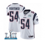 Men's Nike New England Patriots #54 Dont'a Hightower White Vapor Untouchable Limited Player Super Bowl LII NFL Jersey