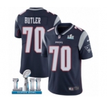 Men's Nike New England Patriots #70 Adam Butler Navy Blue Team Color Vapor Untouchable Limited Player Super Bowl LII NFL Jersey