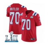 Men's Nike New England Patriots #70 Adam Butler Red Alternate Vapor Untouchable Limited Player Super Bowl LII NFL Jersey