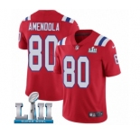 Men's Nike New England Patriots #80 Danny Amendola Red Alternate Vapor Untouchable Limited Player Super Bowl LII NFL Jersey