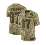 Men's Nike New England Patriots #87 Rob Gronkowski Limited Camo 2018 Salute to Service NFL Jersey